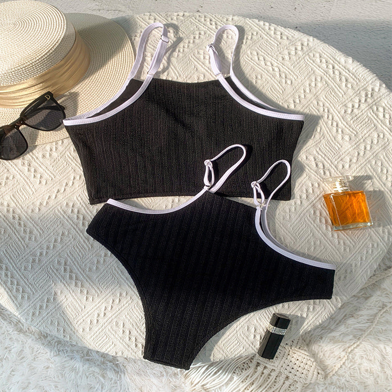 Color-block Strap Sexy Bikini Beach Hot Spring Swimwear Bikini