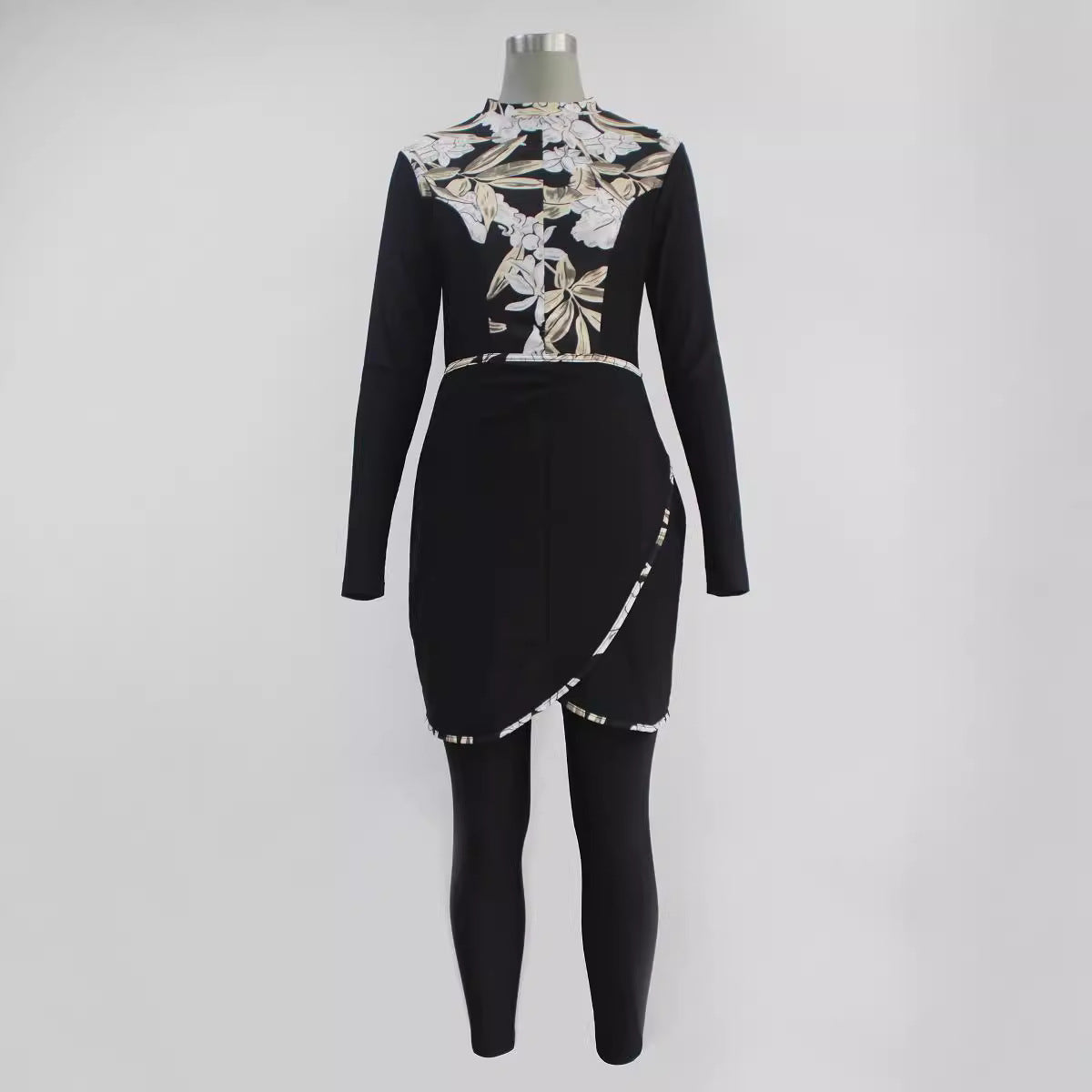 Full surround sun protection swimsuit three piece set