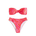 Strapless Printed Bikini Set Women Backless Bikini Swimwear Two-Piece Set Wholesale