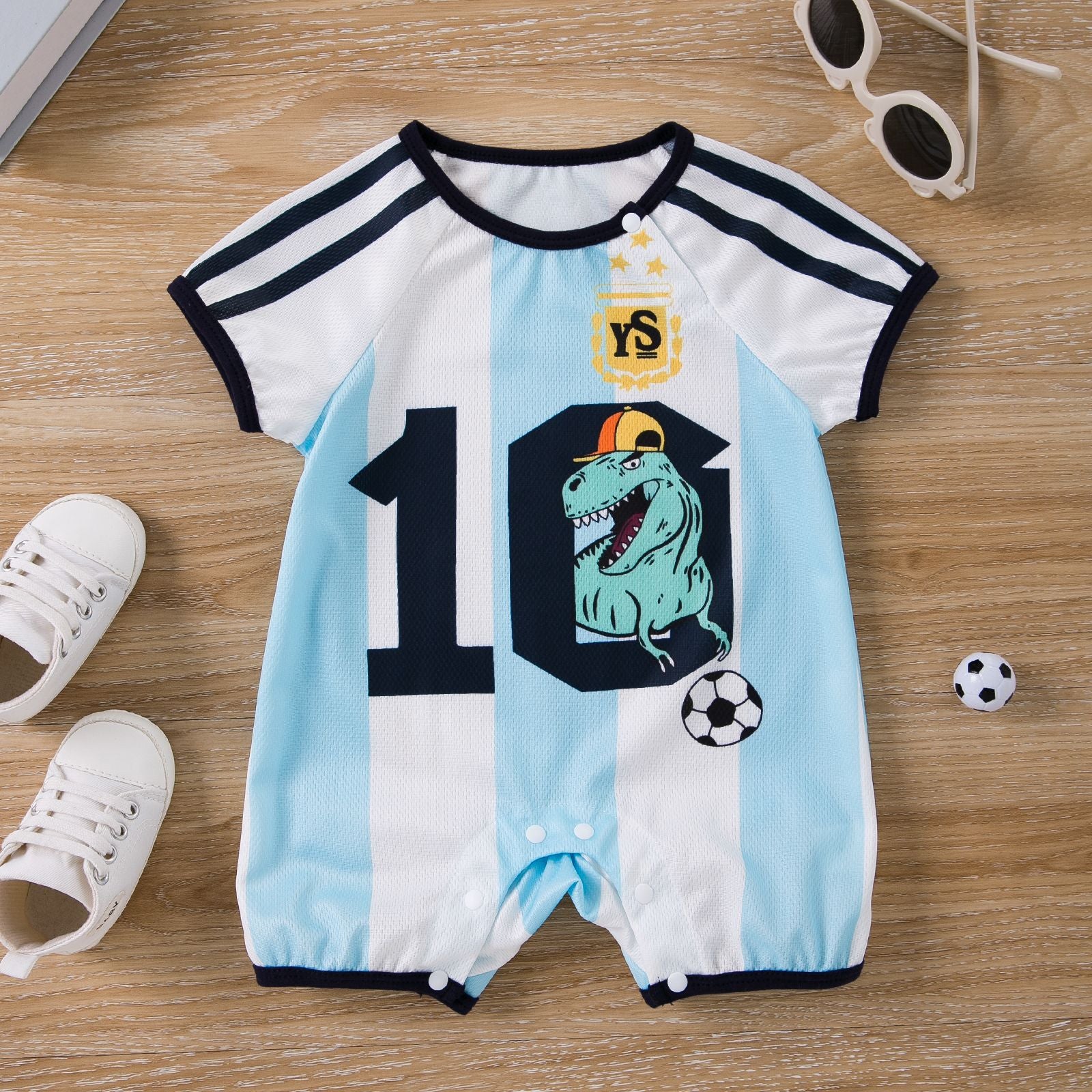 Football Baby Romper for Boys and Girls, Infant Sports Onesie with Safe Fabric