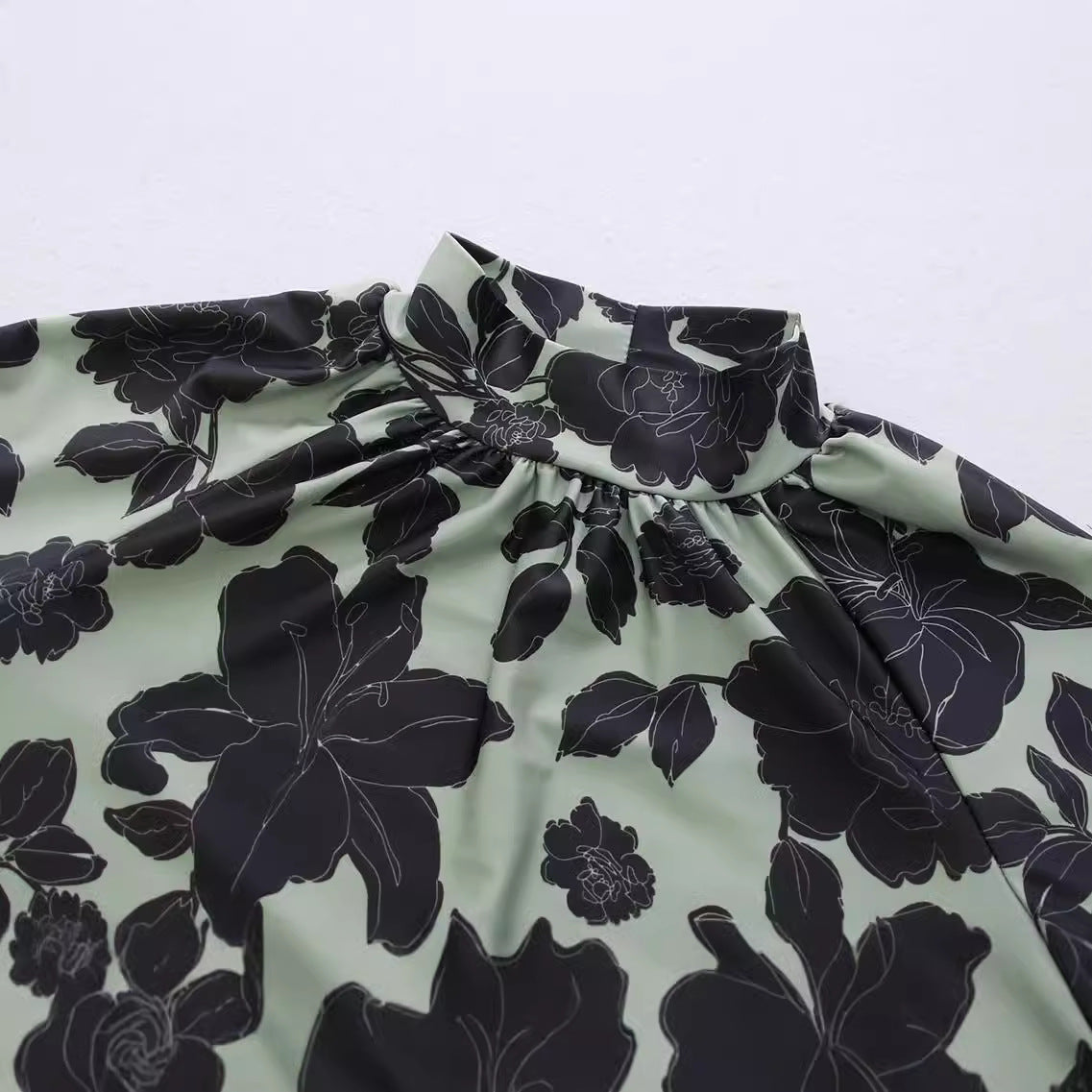 Sunscreen split piece printed three piece swimsuit set
