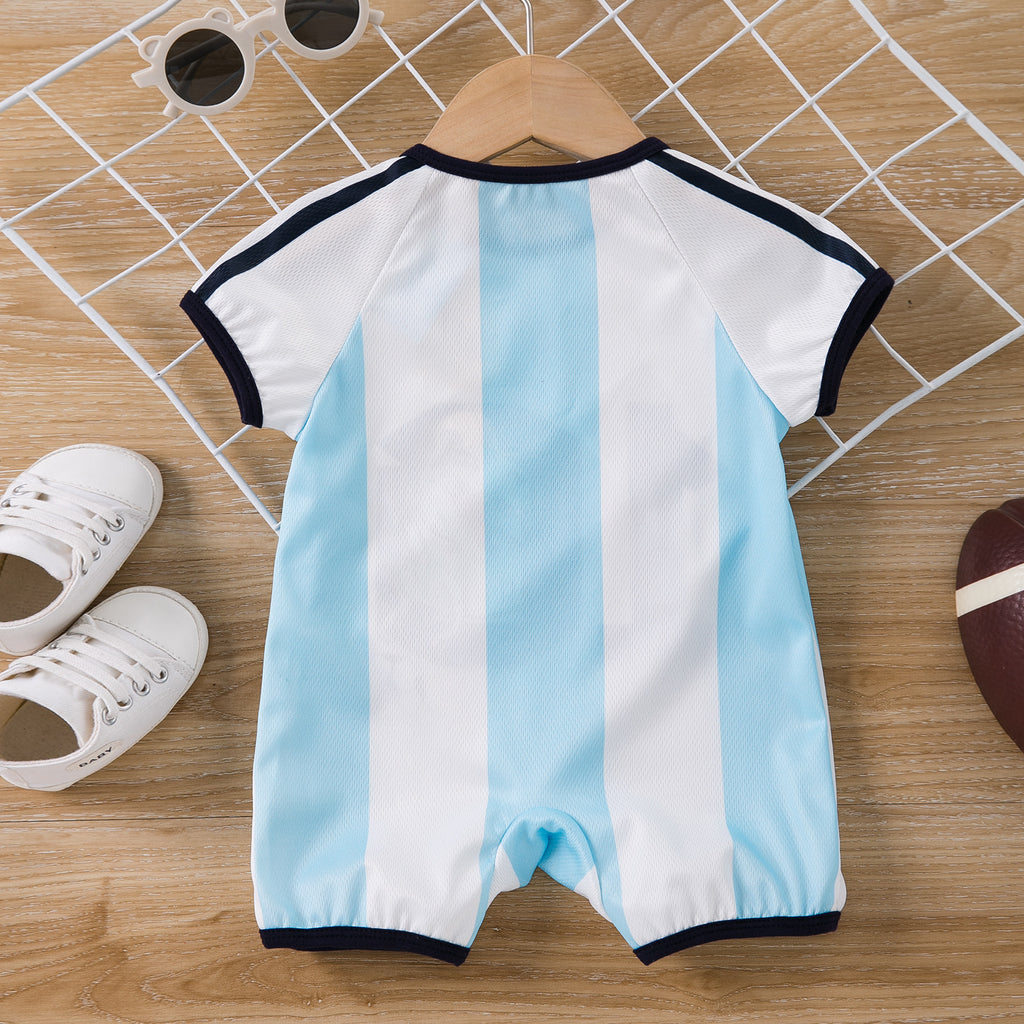 Football Baby Romper for Boys and Girls, Infant Sports Onesie with Safe Fabric