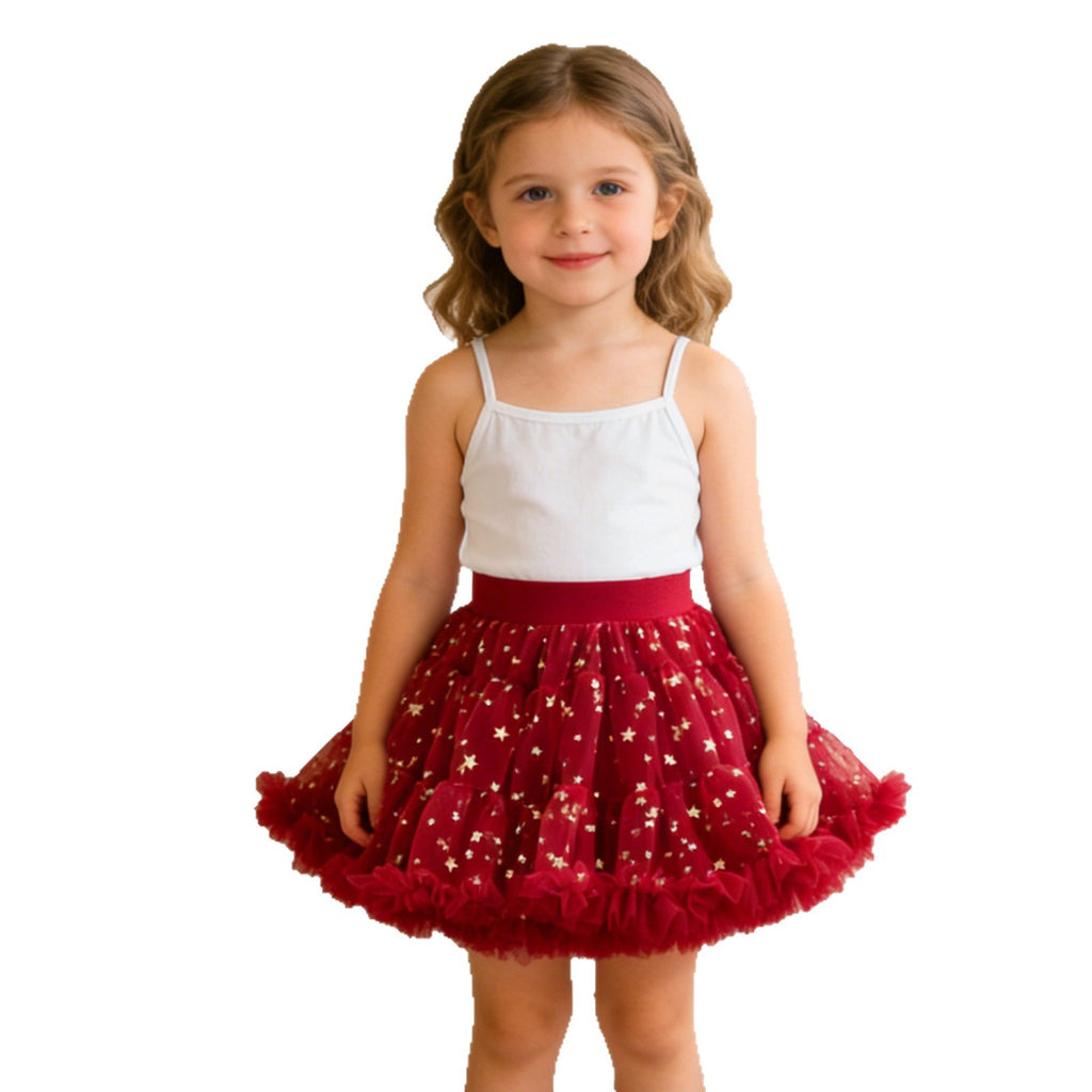 Girls Tutu Skirt Summer New Style Children's Tulle Skirt Girl Puffy Short Skirt Birthday Princess Dress