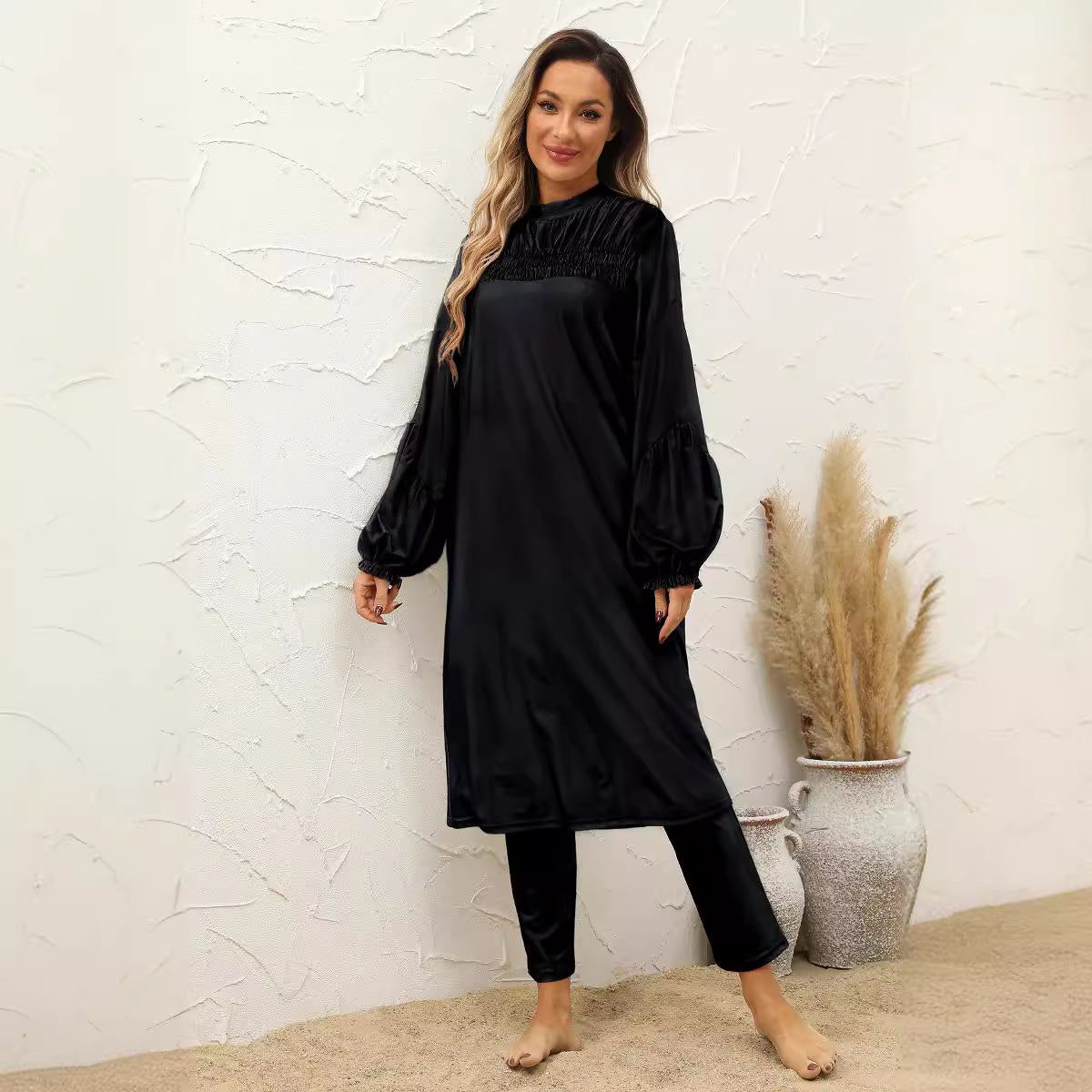 Sunscreen long sleeved swimsuit three piece set