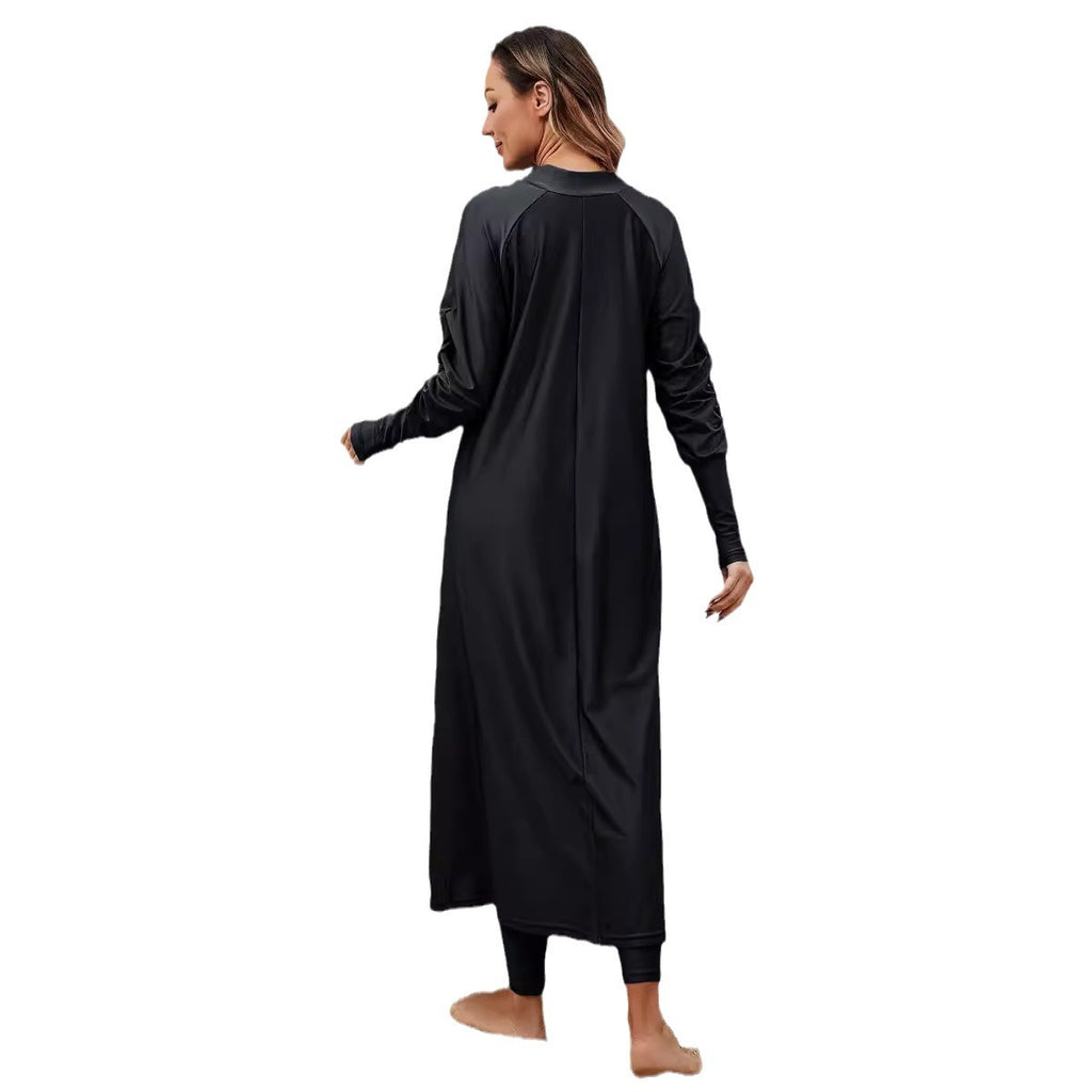 Long sleeved split swimsuit three piece set