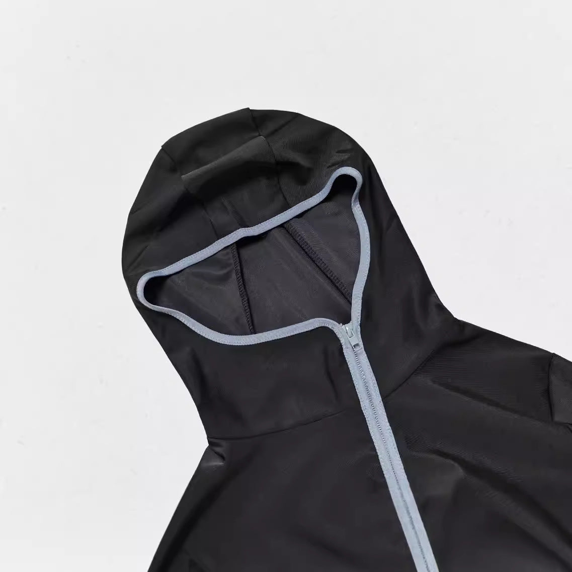 Fully enclosed hooded collar two-piece swimsuit set