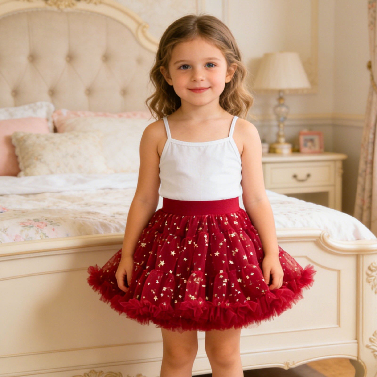 Girls Tutu Skirt Summer New Style Children's Tulle Skirt Girl Puffy Short Skirt Birthday Princess Dress
